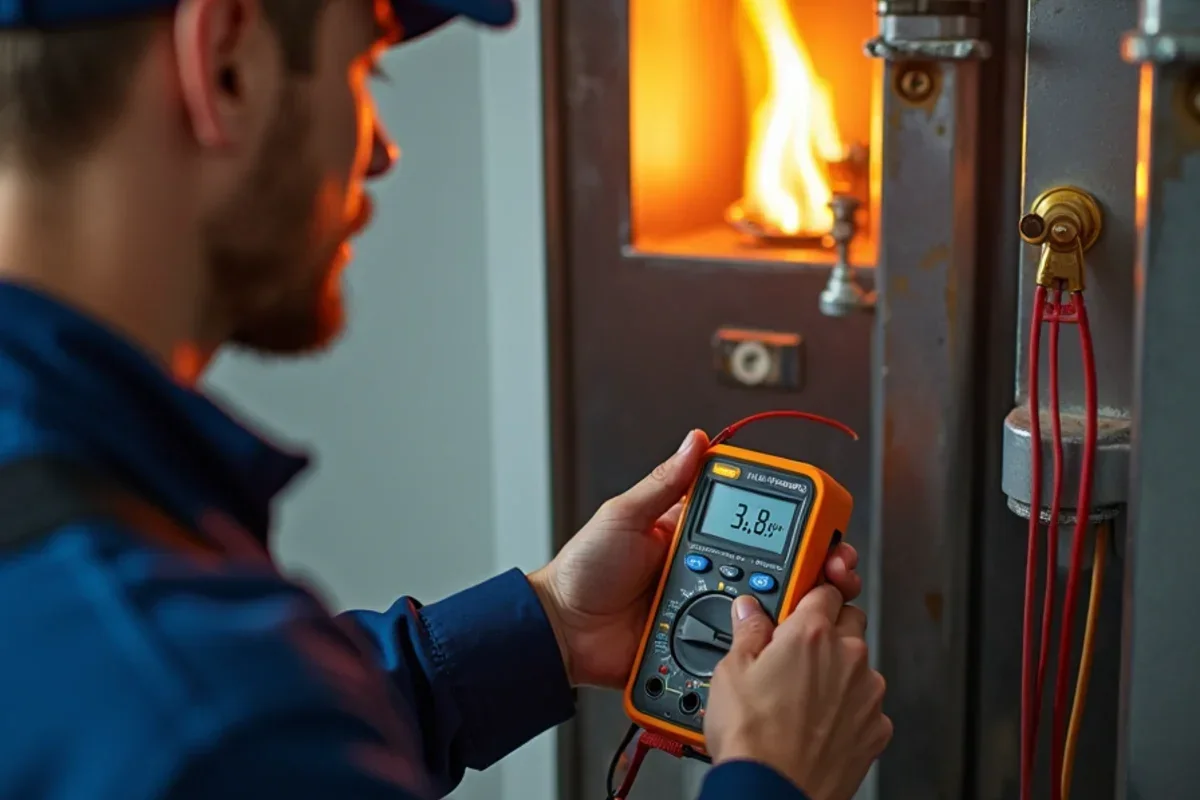 Measuring microamp current on furnace flame sensor circuit to diagnose short cycling